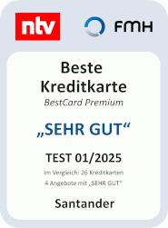 Testsiegel Santander BestCard Premium