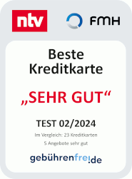 Testsiegel gebührenfrei.de Mastercard GOLD